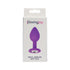 Loving Joy Jewelled Silicone Butt Plug Purple -Small