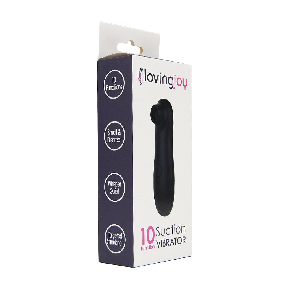 Loving Joy 10 Function Clitoral Suction Vibrator Black