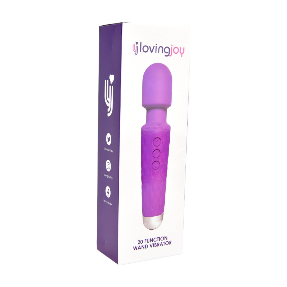 Loving Joy 20 Function Wand Vibrator Purple