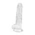 Loving Joy 8 Inch Dildo with Balls Clear