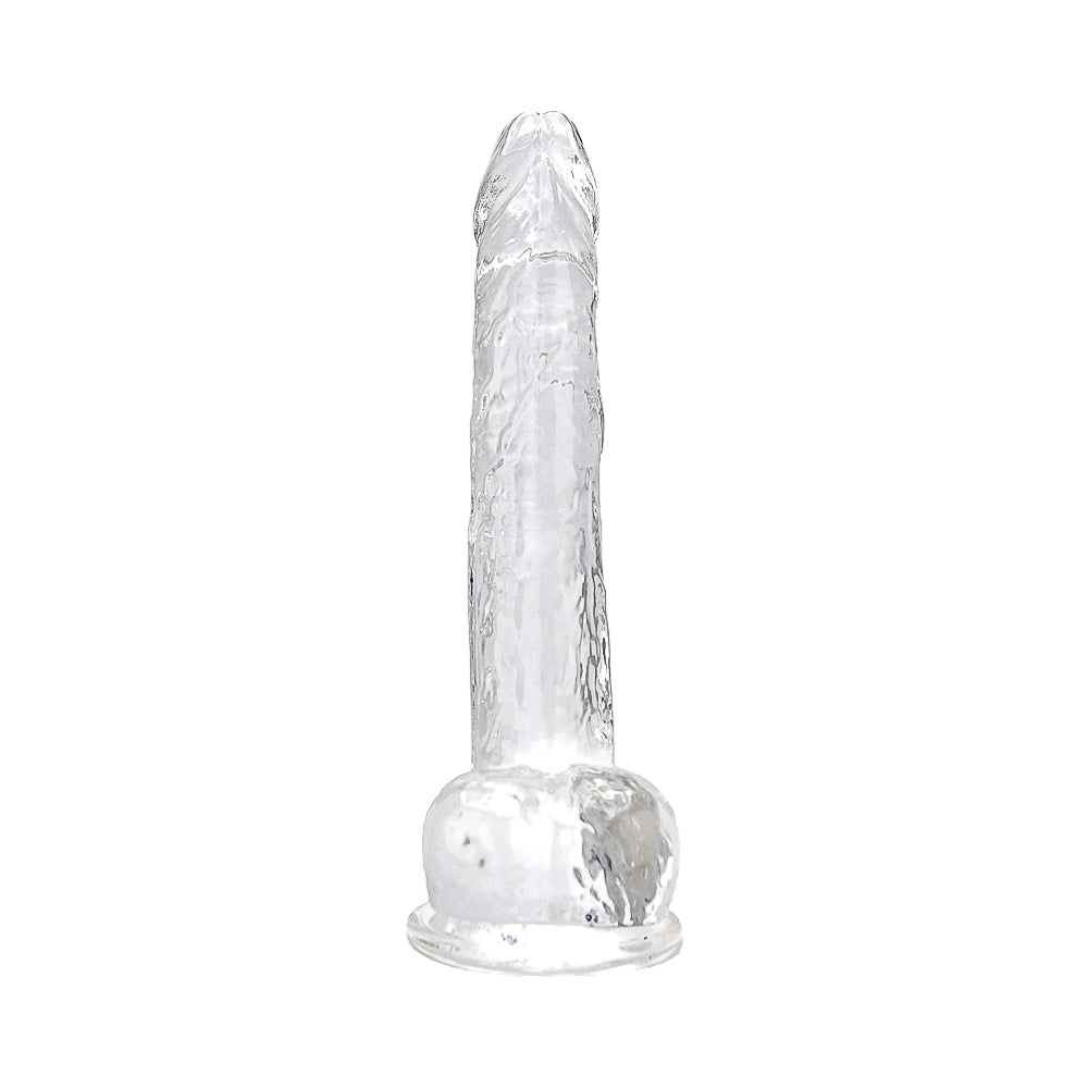 Loving Joy 11 Inch Dildo with Balls Clear