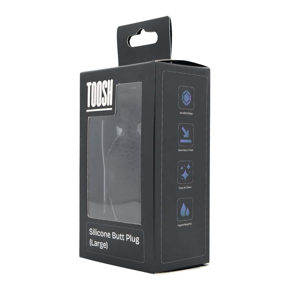 Toosh Black Silicone Butt Plug Large
