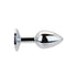 Toosh Silver Metal Butt Plug Small Clear Stone
