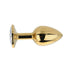 Toosh Gold Metal Butt Plug Small Clear Stone