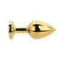 Toosh Gold Metal Butt Plug Medium Clear Stone