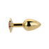 Toosh Gold Metal Butt Plug Small Red Stone