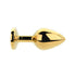 Toosh Gold Metal Butt Plug Medium Red Stone