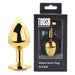 Toosh Gold Metal Butt Plug Large Red Stone