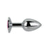 Toosh Silver Metal Butt Plug Small Pink Stone