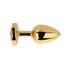 Toosh Heart Shaped Gold Butt Plug with Red Stone Small