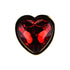 Toosh Heart Shaped Gold Butt Plug with Red Stone Small