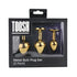 Toosh Metal Butt Plug Gold Set of 3 Clear Stone