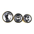 Toosh Metal Butt Plug Gold Set of 3 Clear Stone