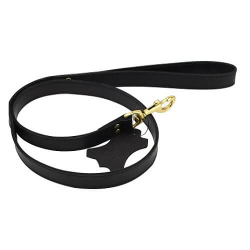 Bound Noir Nubuck Leather Leash