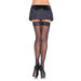 Leg Avenue Sheer Stockings With Backseam-Black Plus Size