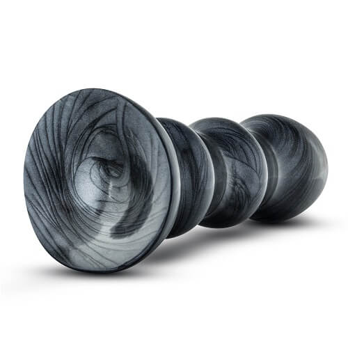 Jet Black Jack Large Ribbed Butt Plug 7 inches