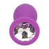 Loving Joy Jewelled Silicone Butt Plug Purple - Medium