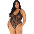 Leg Avenue Plus Size Floral Lace Thong Body