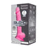 SilexD 7 inch Glow in the Dark Realistic Silicone Dual Density Dildo with Suction Cup and Balls Pink