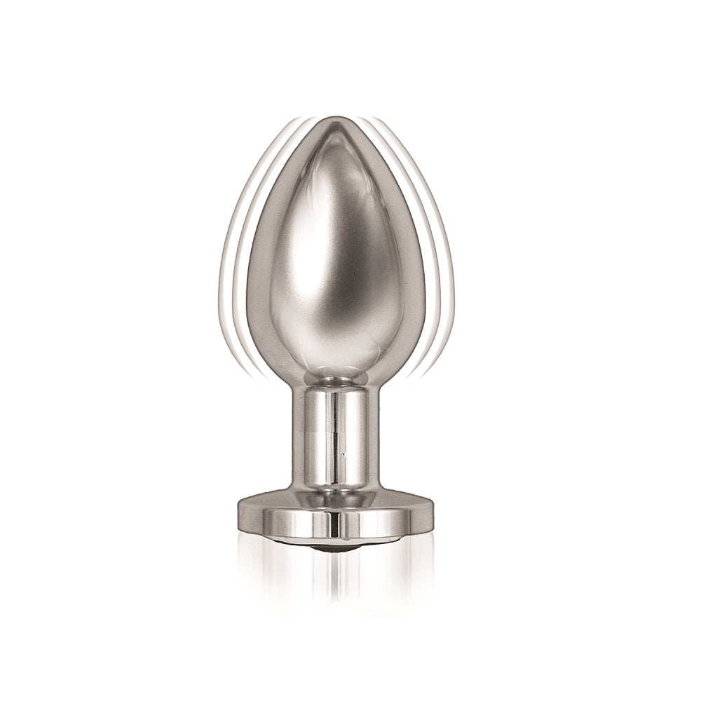 Ass-Sation Remote Controlled Vibrating Metal Butt Plug Silver