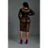Moonlight Long Sleeve Lace Dress Black Plus Size