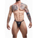 C4M Boost Black Leatherette G-String Medium