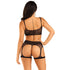 Leg Avenue Fishnet Bra Top and Garter Harness Set