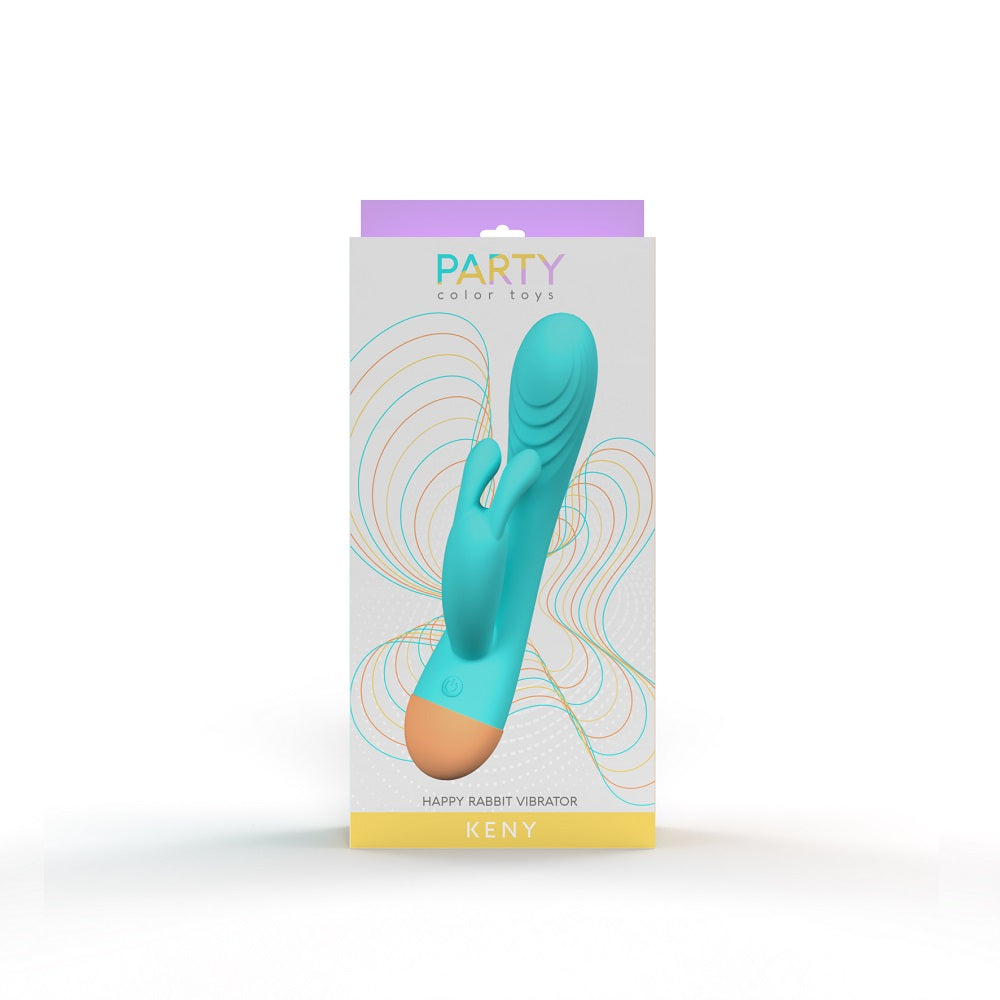 Party Color KENY Rabbit Vibrator Blue