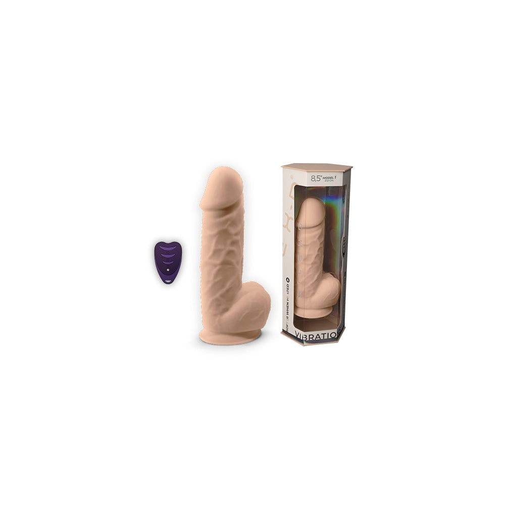 SilexD 8.5 inch Remote Controlled Vibrating Girthy Silicone Dildo