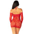 Leg Avenue Seamless Off the Shoulder Mini Dress Red