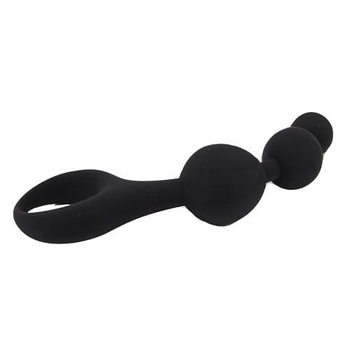 Loving Joy Triple Ripple Anal Beads-Black