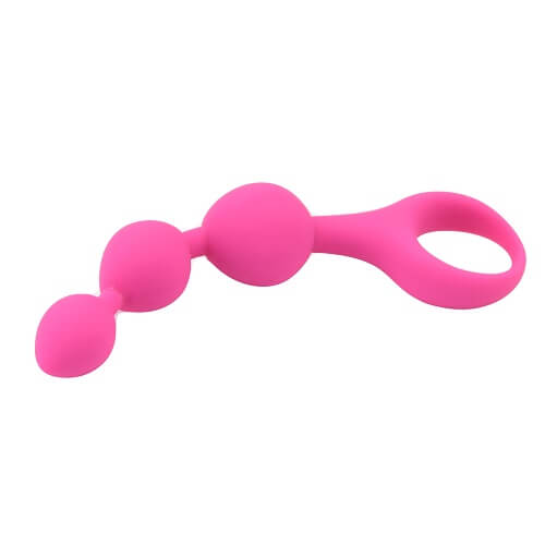 Loving Joy Triple Ripple Anal Beads-Pink