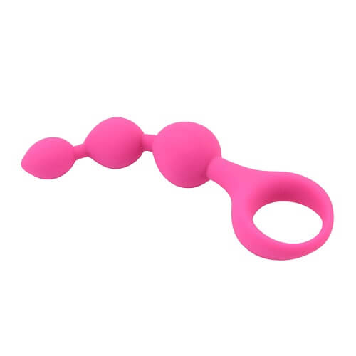 Loving Joy Triple Ripple Anal Beads-Pink