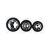 Toosh Silicone Butt Plug Black Set of 3 Clear Stone